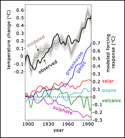 climate change attribution in models